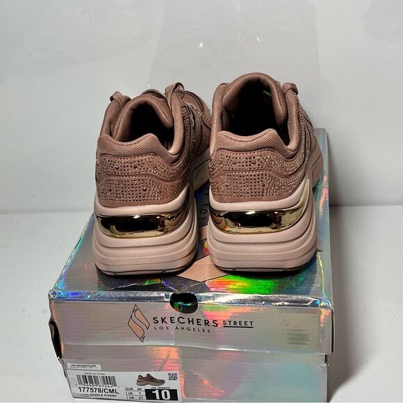 Skechers Hazel Street Rhinestone Lace-Up Sneakers - Picture 6 of 6